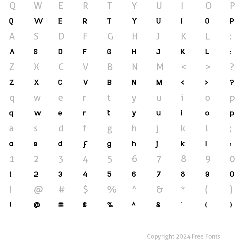 Character Map of Castrelon ExtraBold