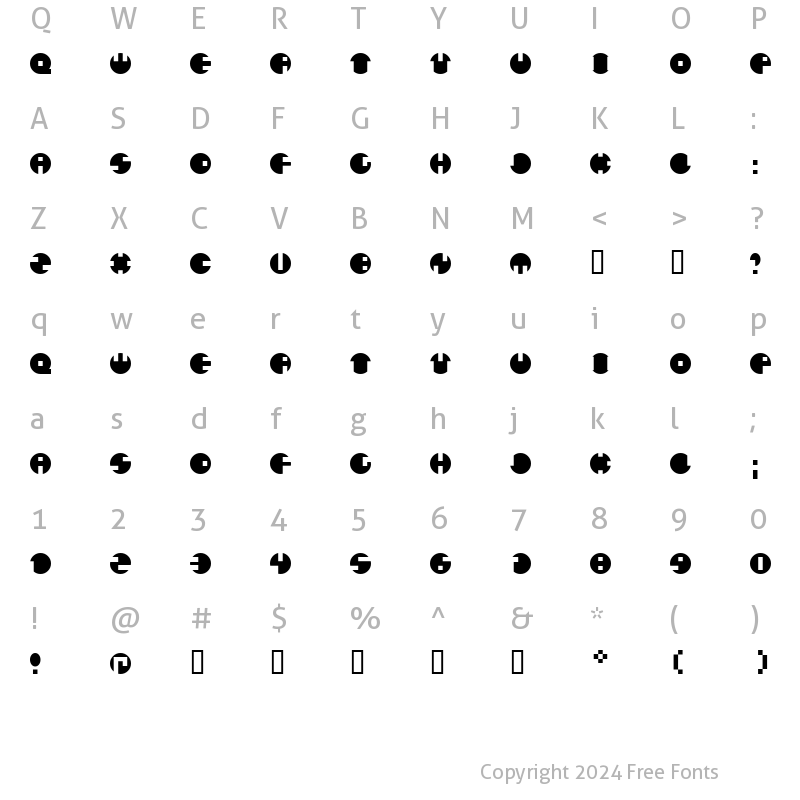 Character Map of Catharsis Circular Regular