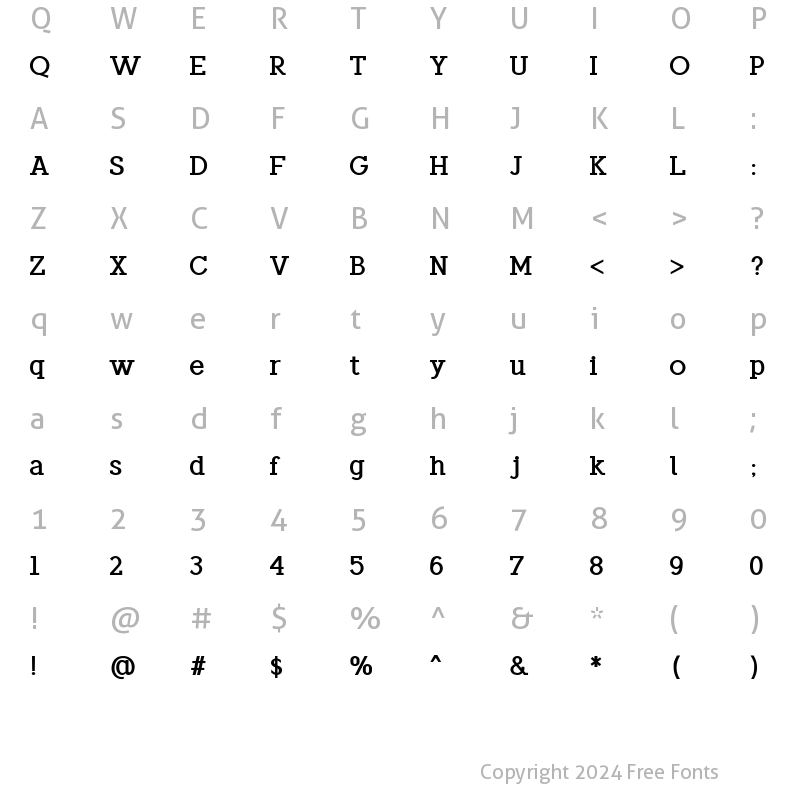 Character Map of Cavello Semi-Bold