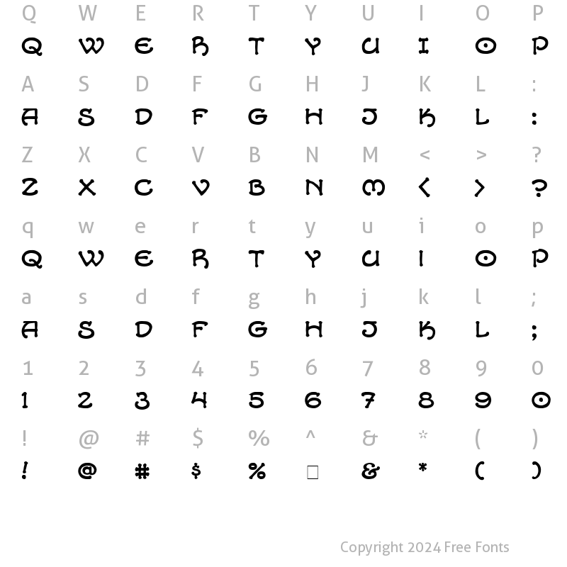 Character Map of CC Alchemite Regular