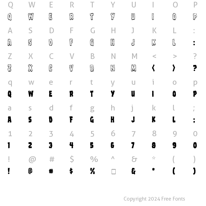 Character Map of CC Frostbite Medium