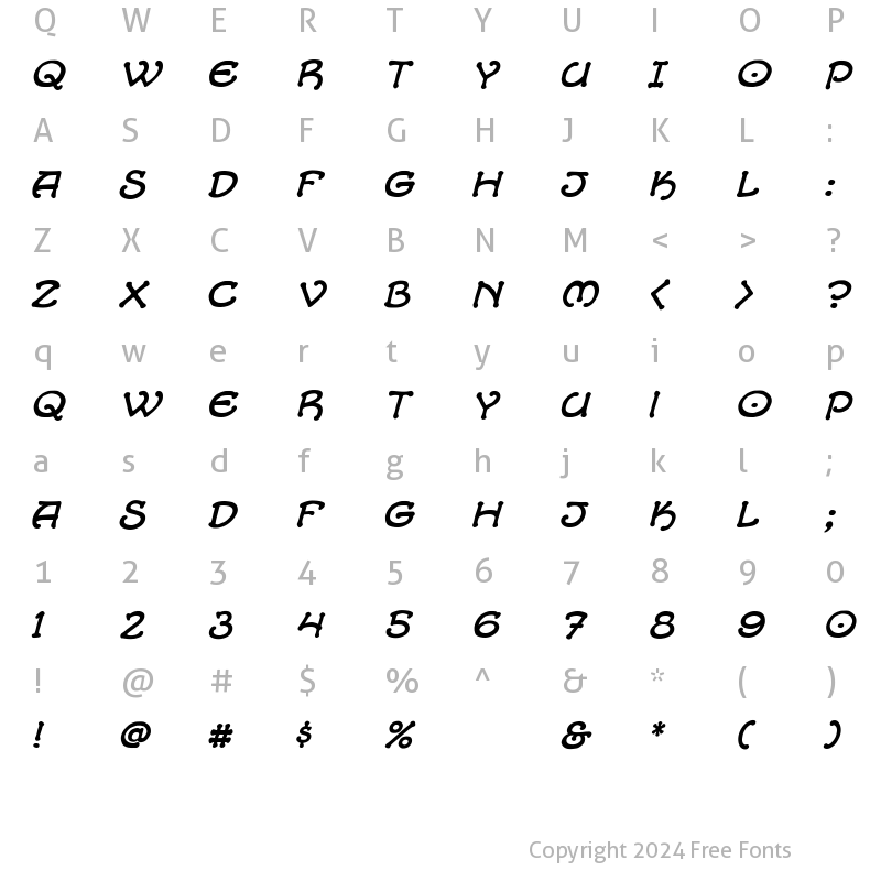 Character Map of CCAlchemite Medium Italic