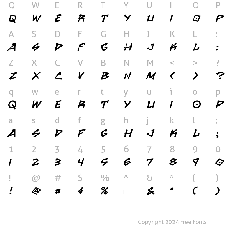 Character Map of CCBithead-Byte Roman