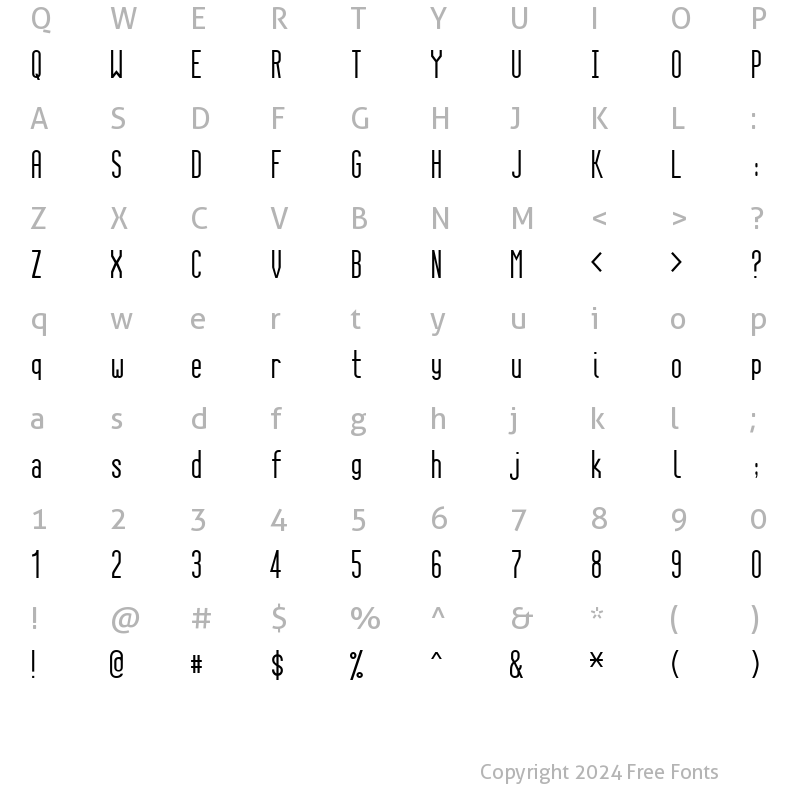 Character Map of CCC6Font Regular