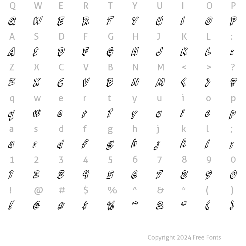 Character Map of CCDangerGirl Regular