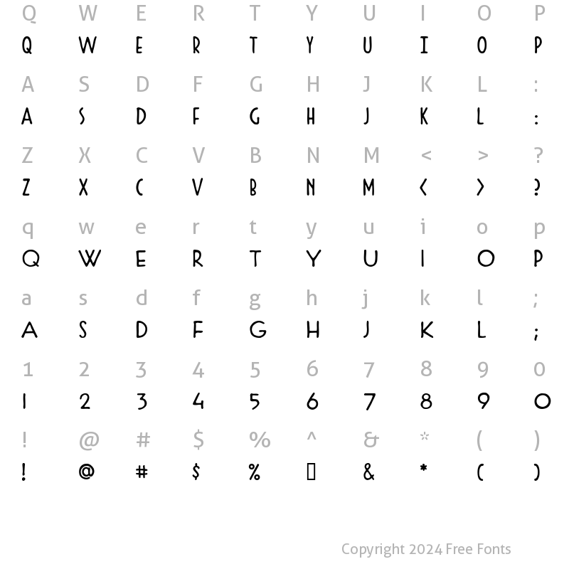 Character Map of CCDutchCourage3 Draught