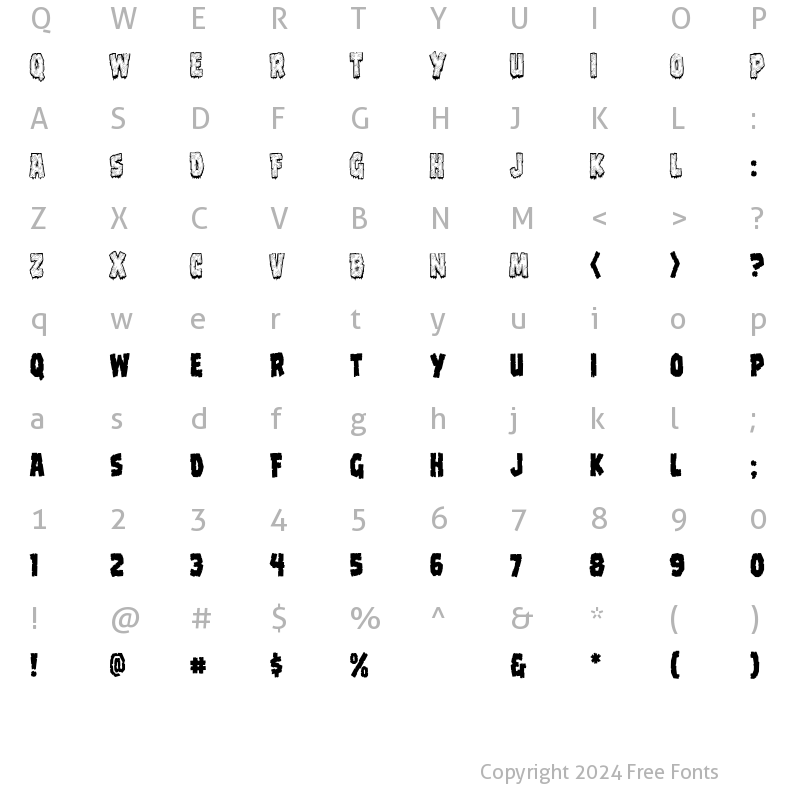 Character Map of CCFrostbite Medium