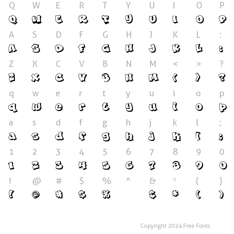 Character Map of CCSchoolsOut Regular