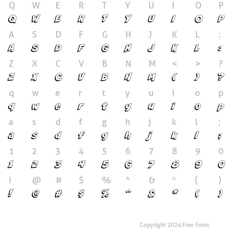 Character Map of CCSmashOpen Regular