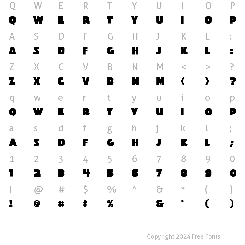 Character Map of CCStormtrooper Medium