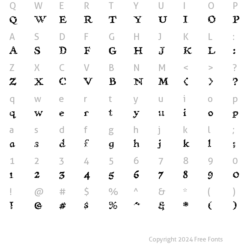 Character Map of CCTreasureTroveDecayed Regular