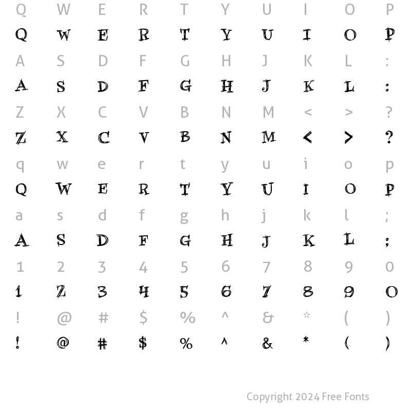 Character Map of CCWiccanSerifInt Regular