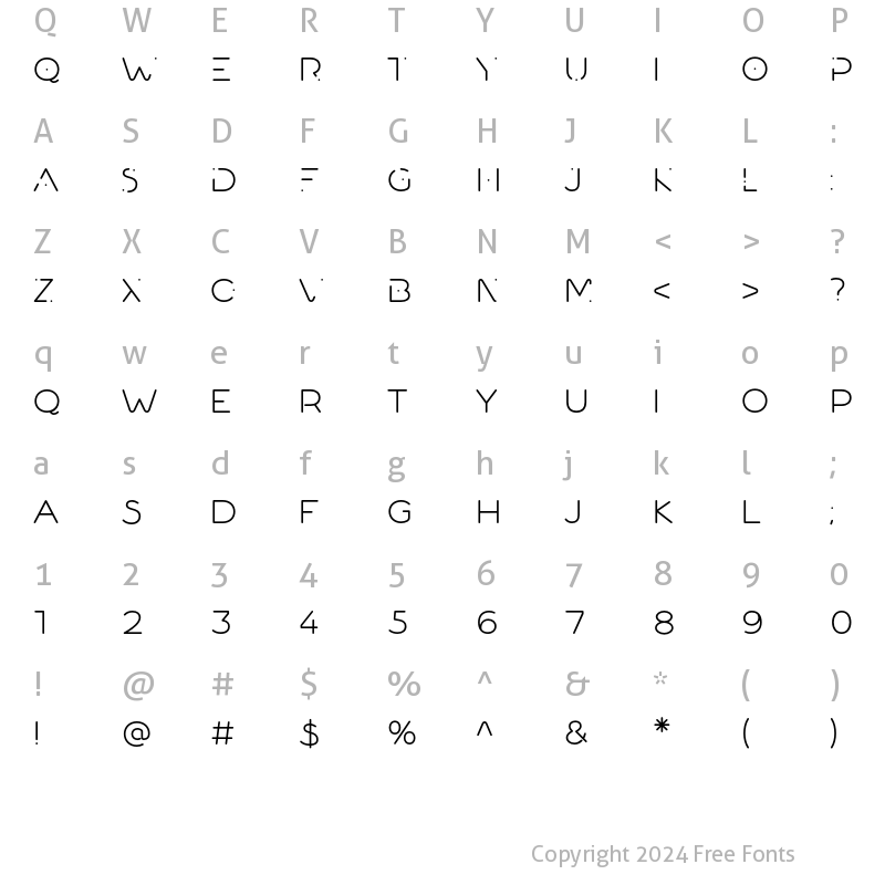 Character Map of Cecilia Octavia Regular