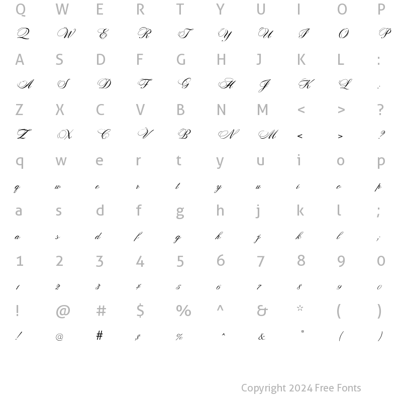 Character Map of Cecilian Regular