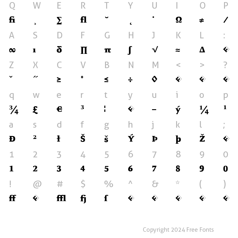 Character Map of Celeste-BlackExpert Regular