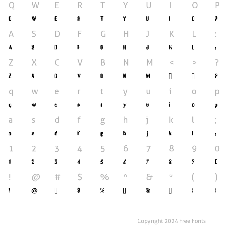 Character Map of Celestial Being Mirror