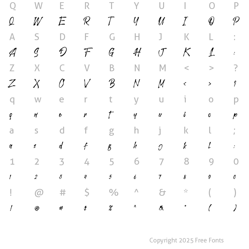 Character Map of Cellotype Regular