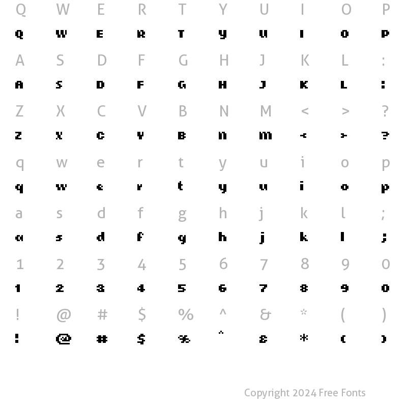 Character Map of CellularBold Regular