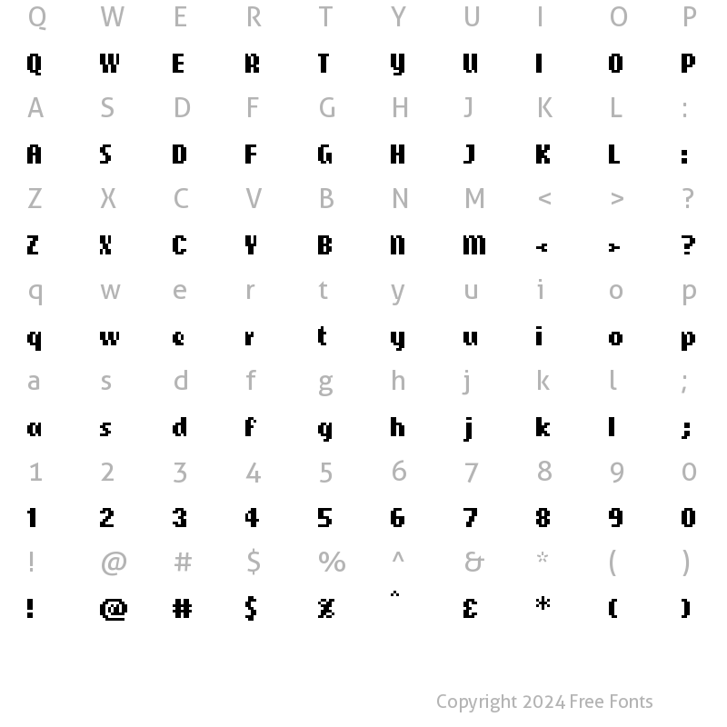 Character Map of CellularTallBold Regular