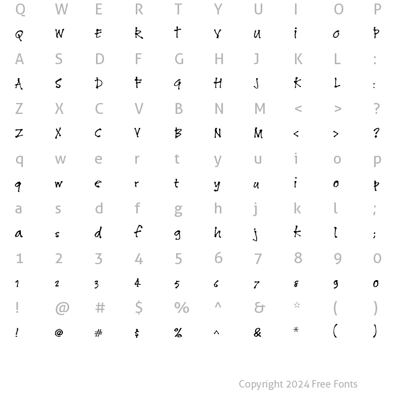 Character Map of Celsius Regular