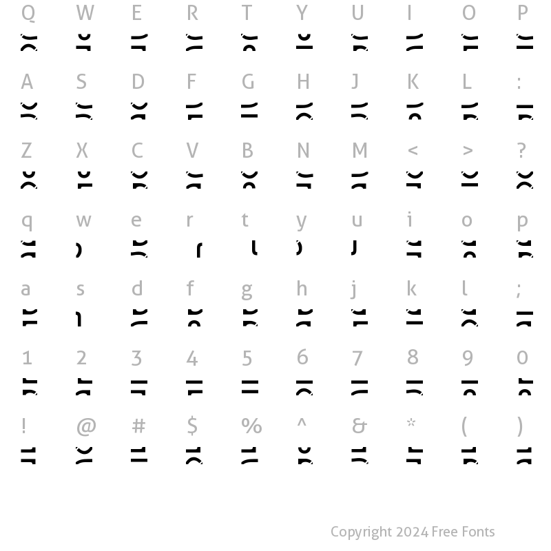 Character Map of CelticKnotsHorz Medium