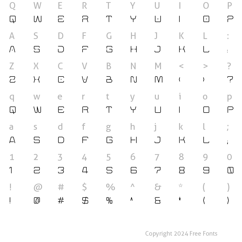 Character Map of CENTURION Regular