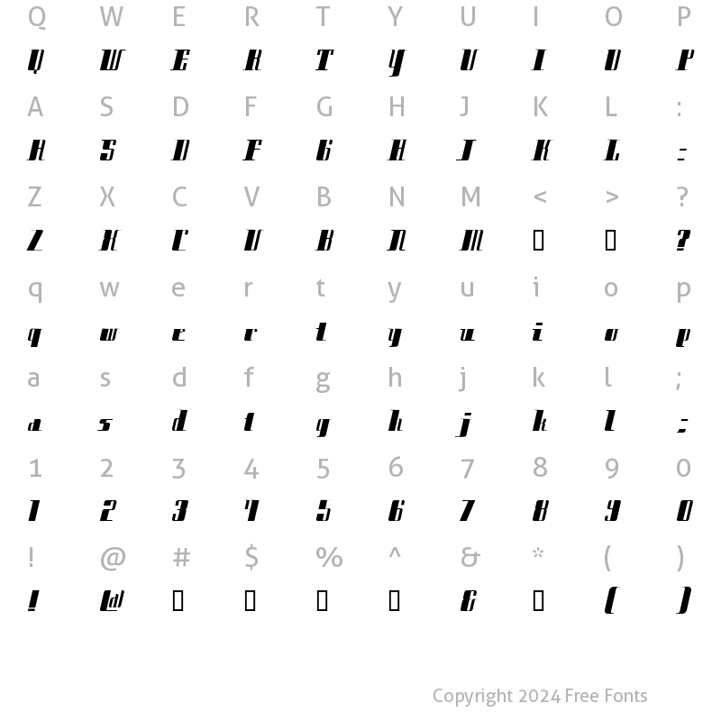 Character Map of Ceper Ex?raBold