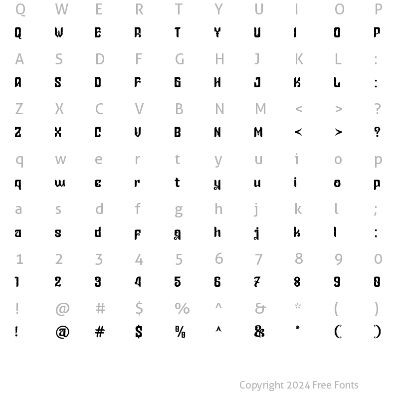 Character Map of Ceriburn Regular