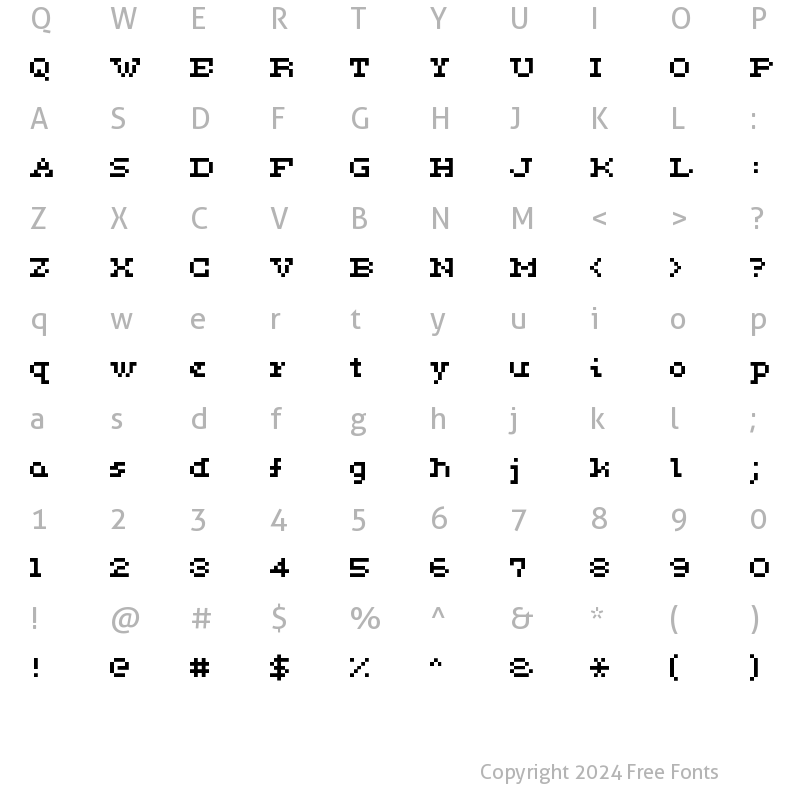 Character Map of ceriph 05_54 Regular