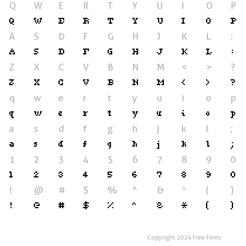 Character Map of ceriph 05_55 Regular