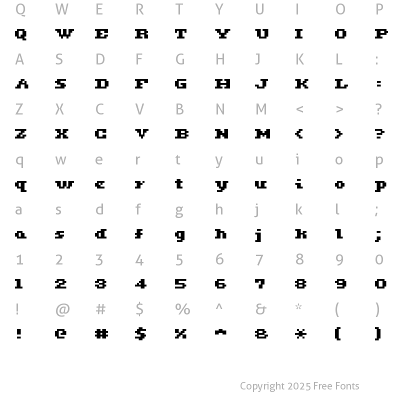 Character Map of ceriph 05_64 Regular