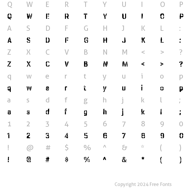 Character Map of Ceroxa Regular