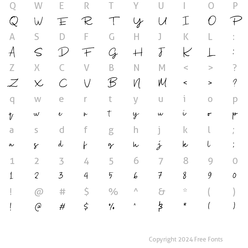 Character Map of Cest Lavie Regular