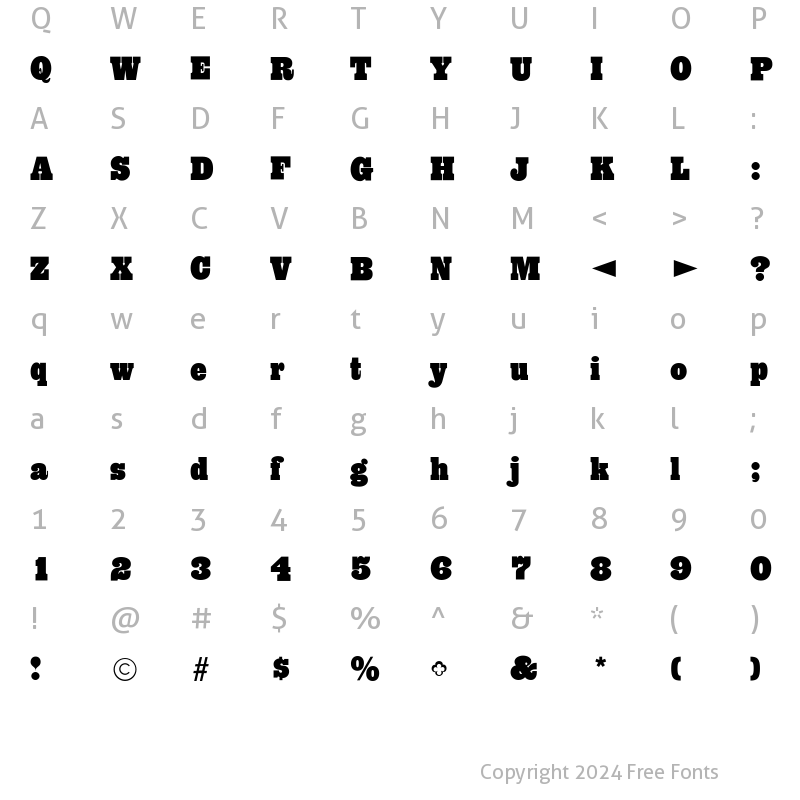 Character Map of CgBehemothSeCd Medium