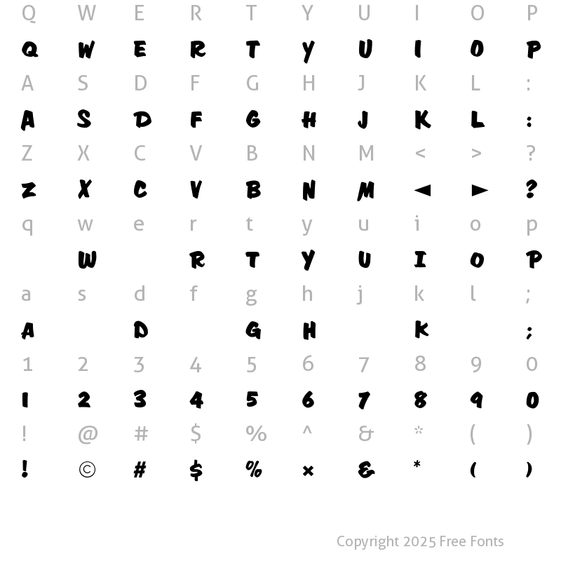 Character Map of CgDavisonZipBd Medium