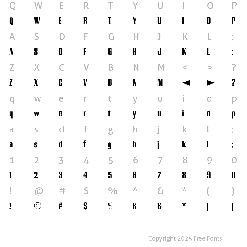 Character Map of CgEuropaBd Medium