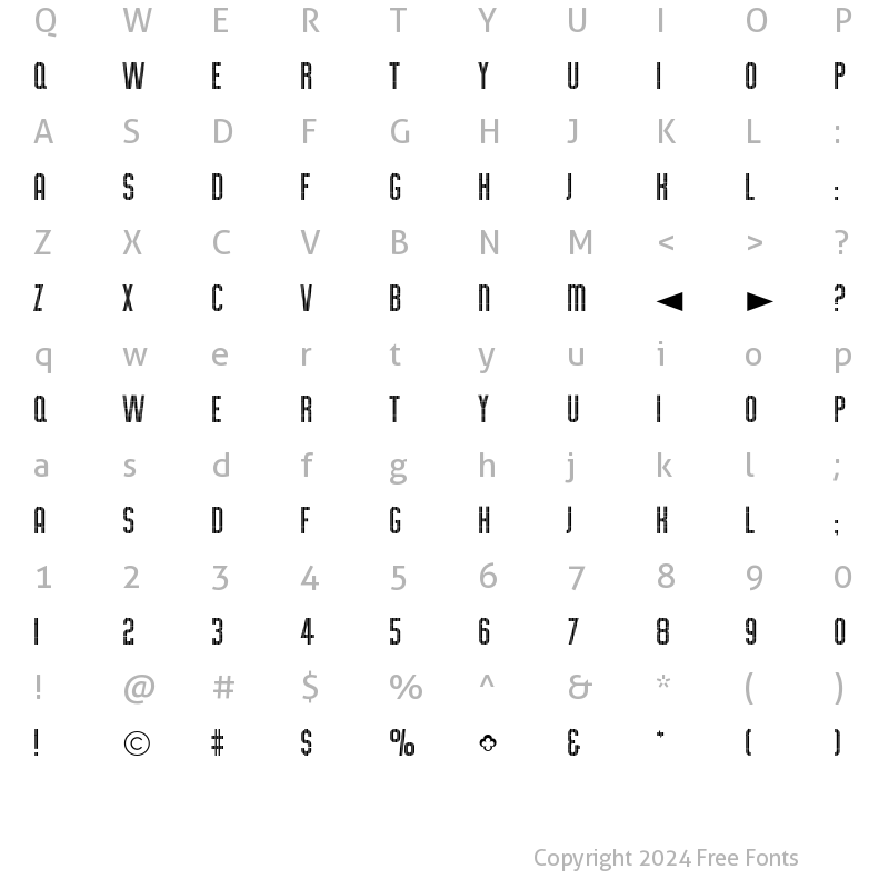 Character Map of CgSectionBdCd Medium