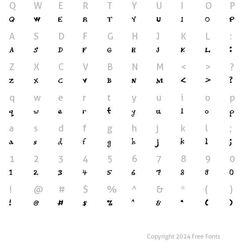 Character Map of Chaiee Regular