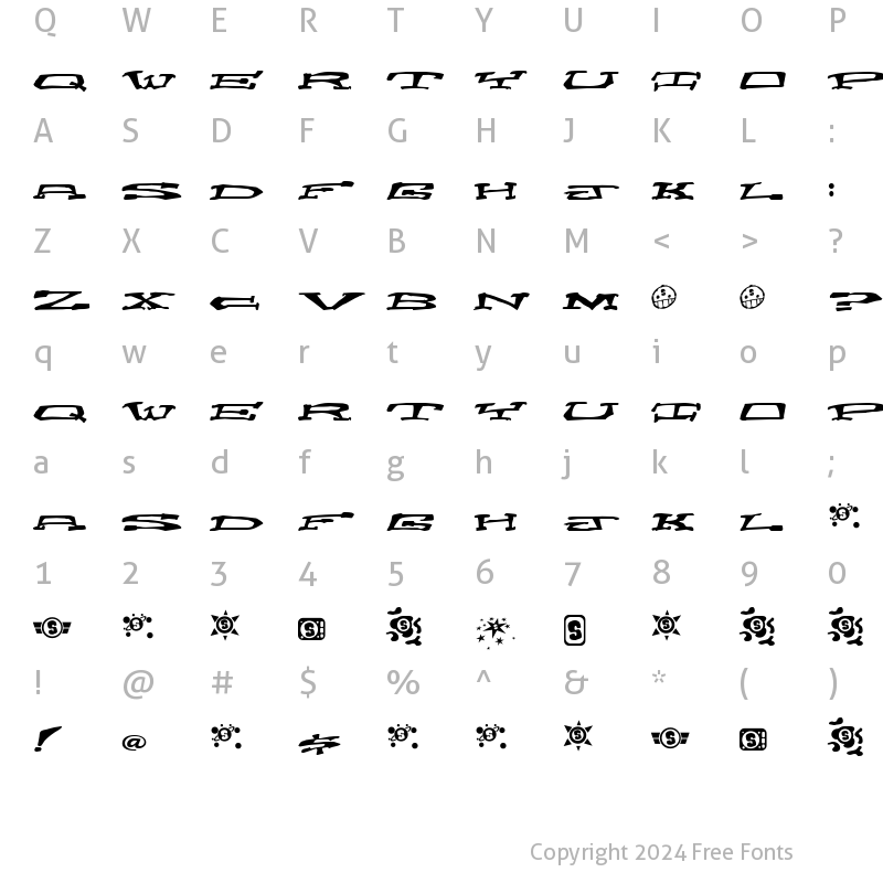 Character Map of Chain Crank Regular