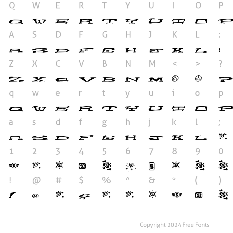 Character Map of ChainCrank Regular