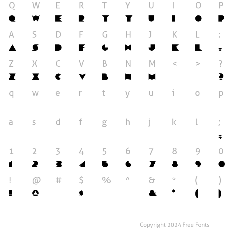 Character Map of ChainsawGeometric Regular