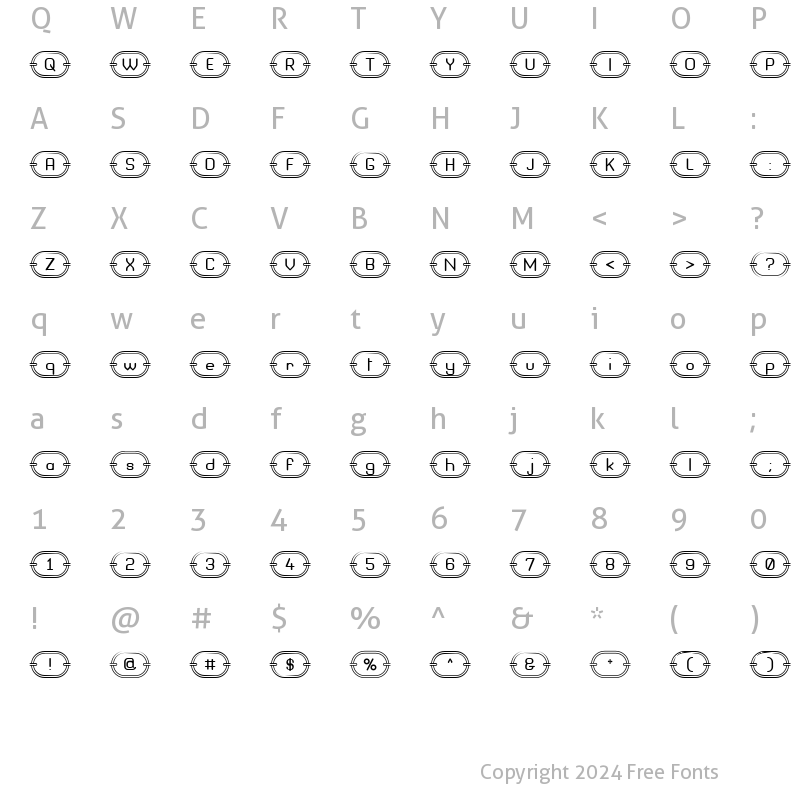 Character Map of Chainz G98 Regular