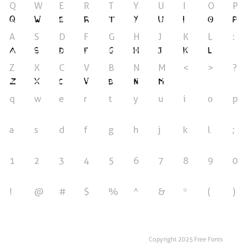 Character Map of Chalkpat Regular