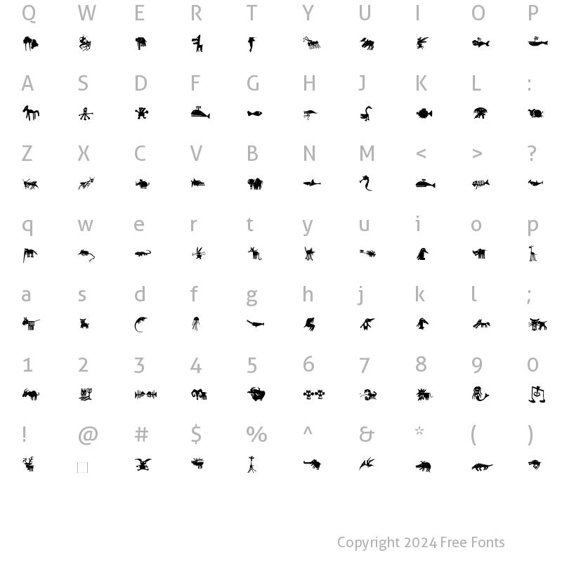 Character Map of Chamaeleon Medium