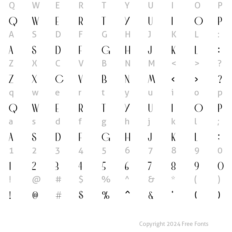 Character Map of CHAMAN ELEGANT FONT Regular