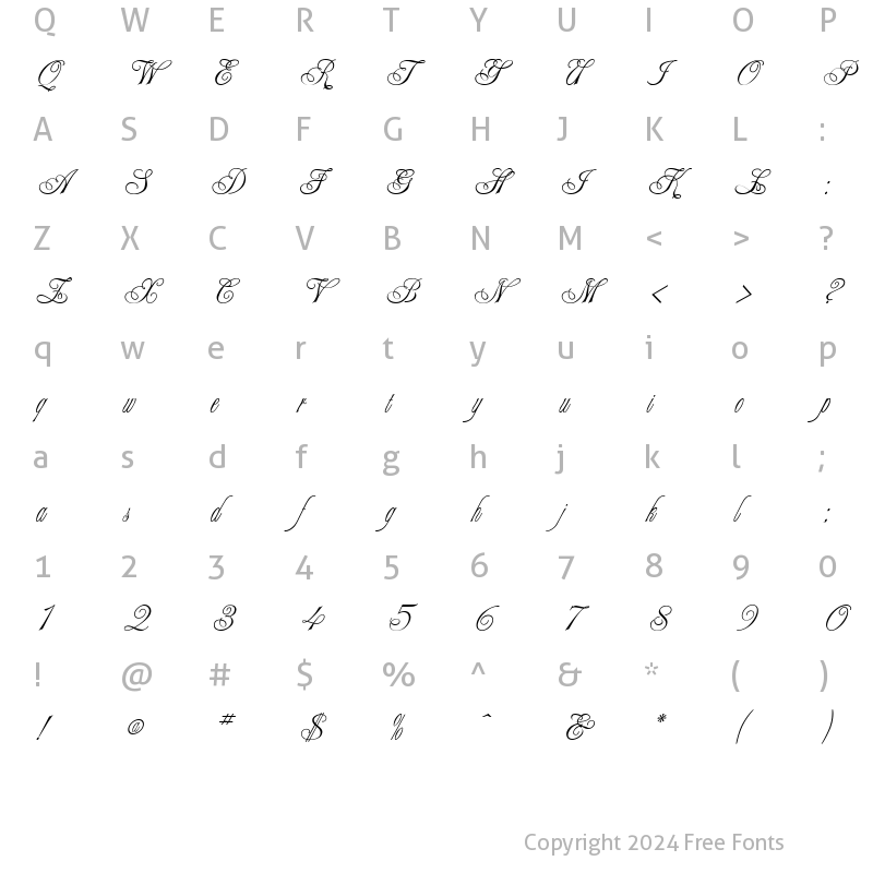 Character Map of Champagne Cyrillic Regular