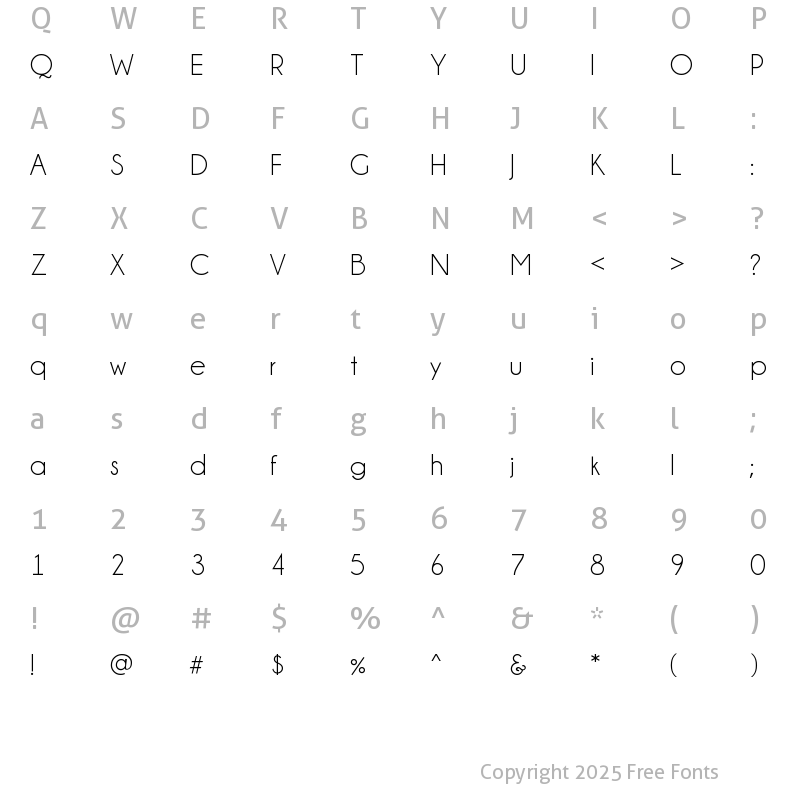 Character Map of Champagne & Limousines Regular
