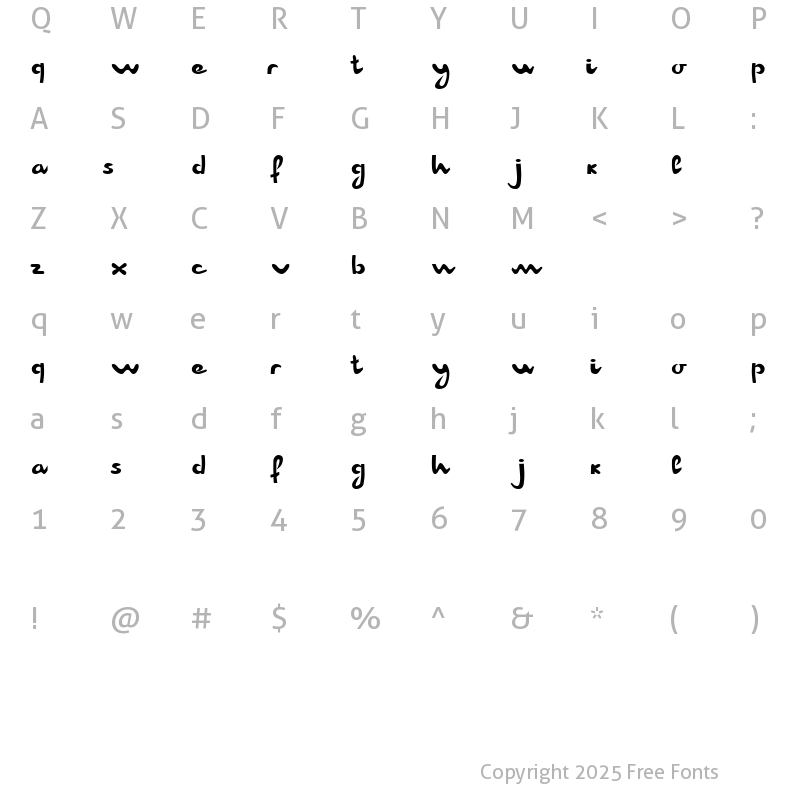 Character Map of Champion AF (unregistered) Regular