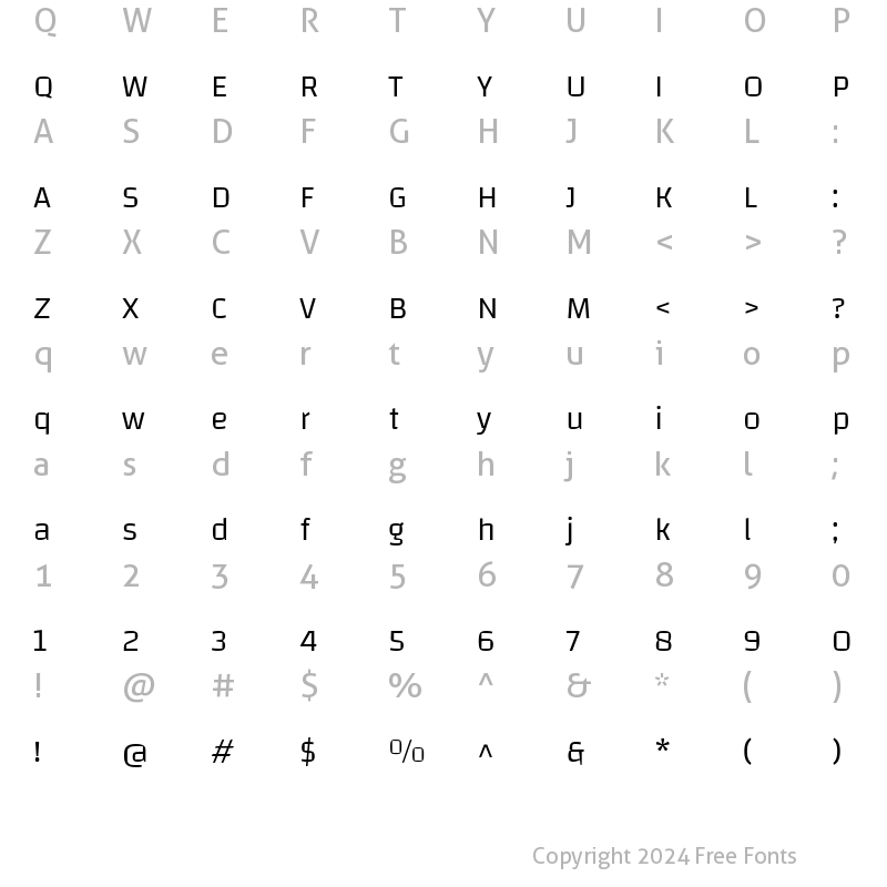 Character Map of Changa Light