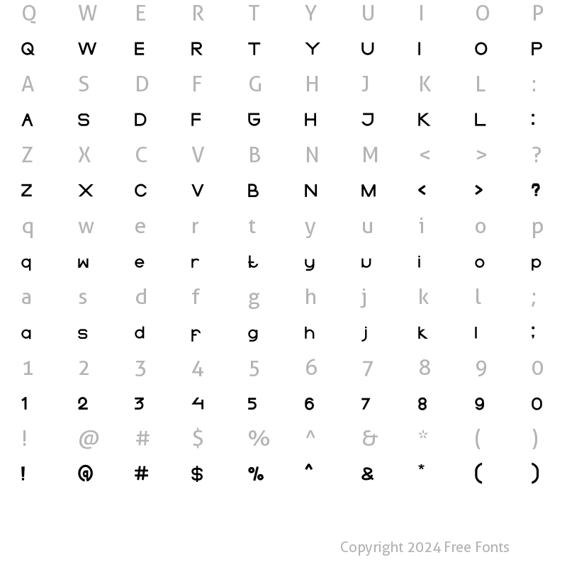 Character Map of CHANGKOEL Regular